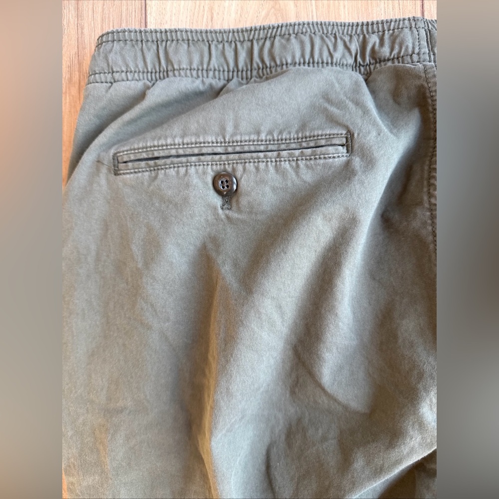 Gap Mens Size Large Olive Green Jogger Chino Pants 100% Cotton Preppy - Picture 9 of 9